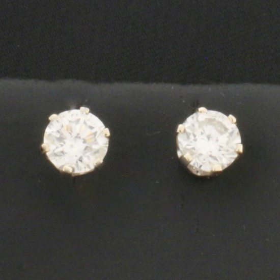 1.25ct Tw Diamond Stud Earrings In 14k White Gold