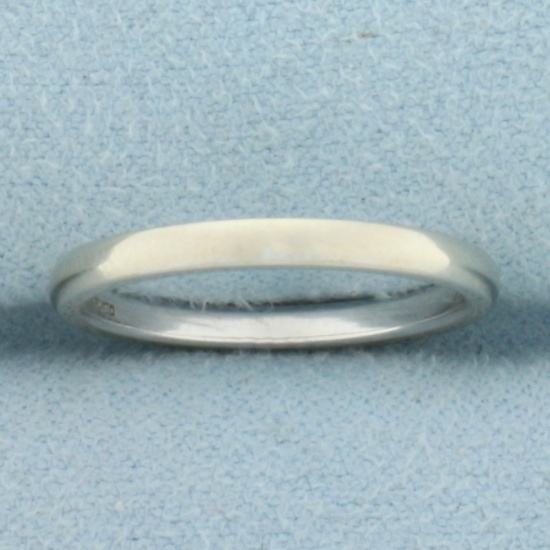 Thin Womans Wedding Band Ring In 14k White Gold