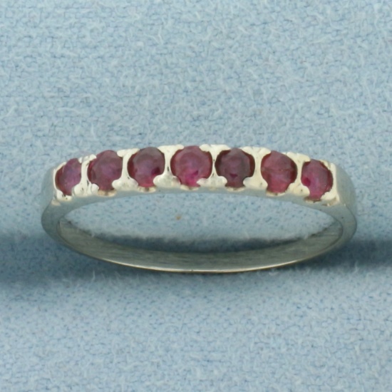 Ruby Band Ring In 14k White Gold