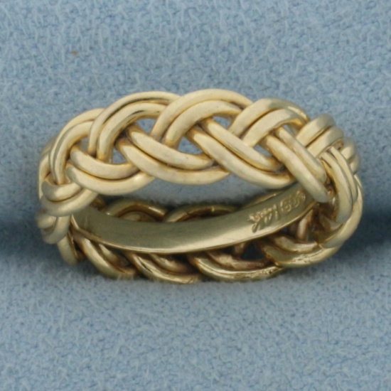 Braided Band Ring In 14k Yellow Gold