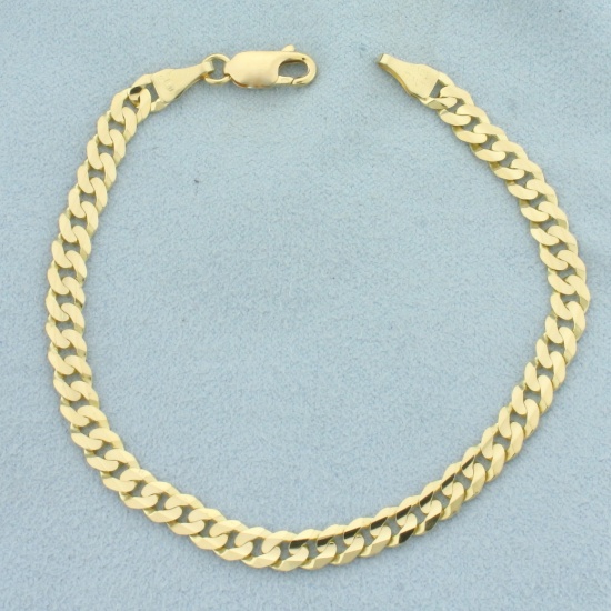 Italian Curb Link Bracelet In 14k Yellow Gold