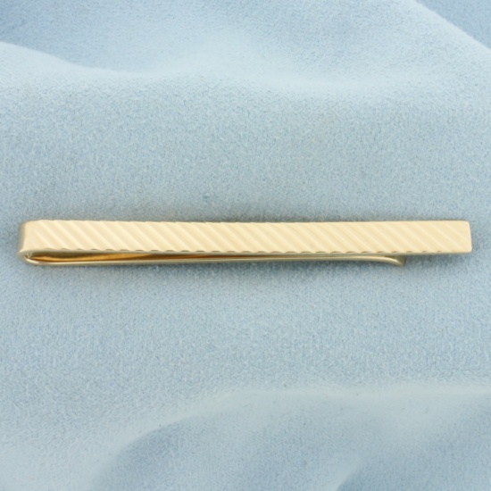 Numbered Tiffany & Co Tie Clip In 14k Yellow Gold