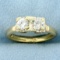 Vintage Two Stone Old European Cut Diamond Toi Et Moi Ring With Expandable Shank In 14k Yellow Gold