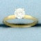 Round Brilliant Diamond Solitaire Engagement Ring In 14k Yellow And White Gold