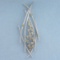 Chocolate And Champagne Diamond Abstract Pendant In 18k White Gold