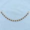 Natural Sapphire And Diamond Tennis Bracelet In 14k Yellow Gold