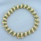 Natural Emerald Spiral Design Bracelet In 14k Yellow Gold