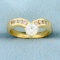 V Shaped Diamond Ring In 14k Yellow Gold