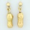 Peanut Dangle Earrings In 18k Yellow Gold