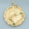 Inscribable Owl Graduation Pendant In 14k Yellow Gold