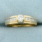 Vintage Diamond Engagement Ring In 14k Yellow Gold