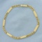 Bar And Link Chain Link Anklet In 18k Yellow Gold