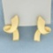 Authentic Tiffany & Co. Paloma Picasso Ribbon Earrings In 18k Yellow Gold