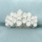 Vintage Diamond Cocktail Ring In 14k White Gold