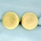 Button Design Earrings In 14k Yellow Gold
