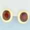 Bezel Set Citrine Stud Earrings In 18k Yellow Gold