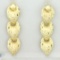 Diamond Cut Dangle Earrings In 14k Yellow Gold
