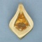 Citrine Designer Abstract Statement Pendant In 14k Yellow Gold