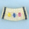 Designer Sapphire And Diamond Pendant Slide In 14k Yellow Gold