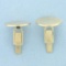 Vintage Engravable Disc Cuff Links In 14k Yellow Gold