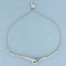 Adjustible Length Designer Diamond Bracelet In 14k White Gold