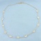 Italian Cz Disco Ball Station Necklace In 14k Yellow Gold