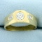 Mens Diamond Statement Ring In 14k Yellow Gold