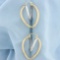 Abstract Heart Hoop Earrings In 14k White And Yellow Gold