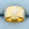 Leaf Nature Design Diamond Band Ring In 14k Yellow Gold