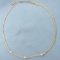 18 Inch Diamond Station Necklace In 14k Yellow Gold