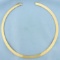 Italian 18 Inch Omega Link Necklace In 14k Yellow Gold