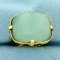 Vintage Natural Jade Statement Ring In 14k Yellow Gold