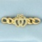 Antique 1894 Victorian Heart Seed Pearl Pin Brooch In 15k Yellow Gold