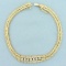 Diamond Designer Link Bracelet In 14k Yellow Gold
