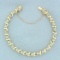 Designer Diamond Wrapped Ribbon Design Tennis Bracelet In 14k Yellow Gold