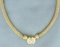 Italian Diamond Solitaire Necklace In 14k Yellow Gold