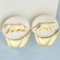Panther Half Hoop Earrings In 14k Yellow And White Gold