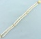Double Pearl Strand Bracelet In 14k Yellow Gold
