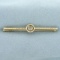 Antique Old European Cut Diamond Pin Brooch In 14k Yellow Gold