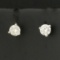 1/2ct Natural Diamond Stud Earrings In Platinum Settings