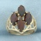 Marquise Garnet Ring In 14k Yellow Gold