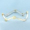 Flower Station Bangle Bracelet In 18k White And Yellow Gold