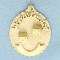 World's Greatest 3-d Dice Pendant Or Charm In 14k Yellow Gold