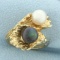 Designer Tahitian And Akoya Cultured Pearl Bypass Ring In 14k Yellow Gold