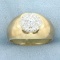 Mens Diamond Belcher Ring In 10k Yellow Gold