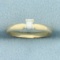 Emerald Shaped Diamond Solitaire Engagement Ring In 14k Yellow Gold
