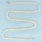 Cultured Akoya Pearl Strand Necklace In 10k White Gold