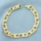 Braccio Designer Mens Mariner Anchor Link Bracelet In 14k Yellow Gold