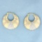 Tri-color Star Design Hoop Earrings In 14k Yellow, White, And Rose Gold