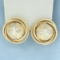 Diamond Cut Star Button Earrings In 14k Yellow And White Gold